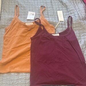 Forever 21 Camisoles in Orange and Burgundy